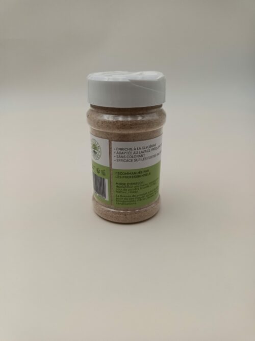 étiquette dos poudre lavante 100g arrow root